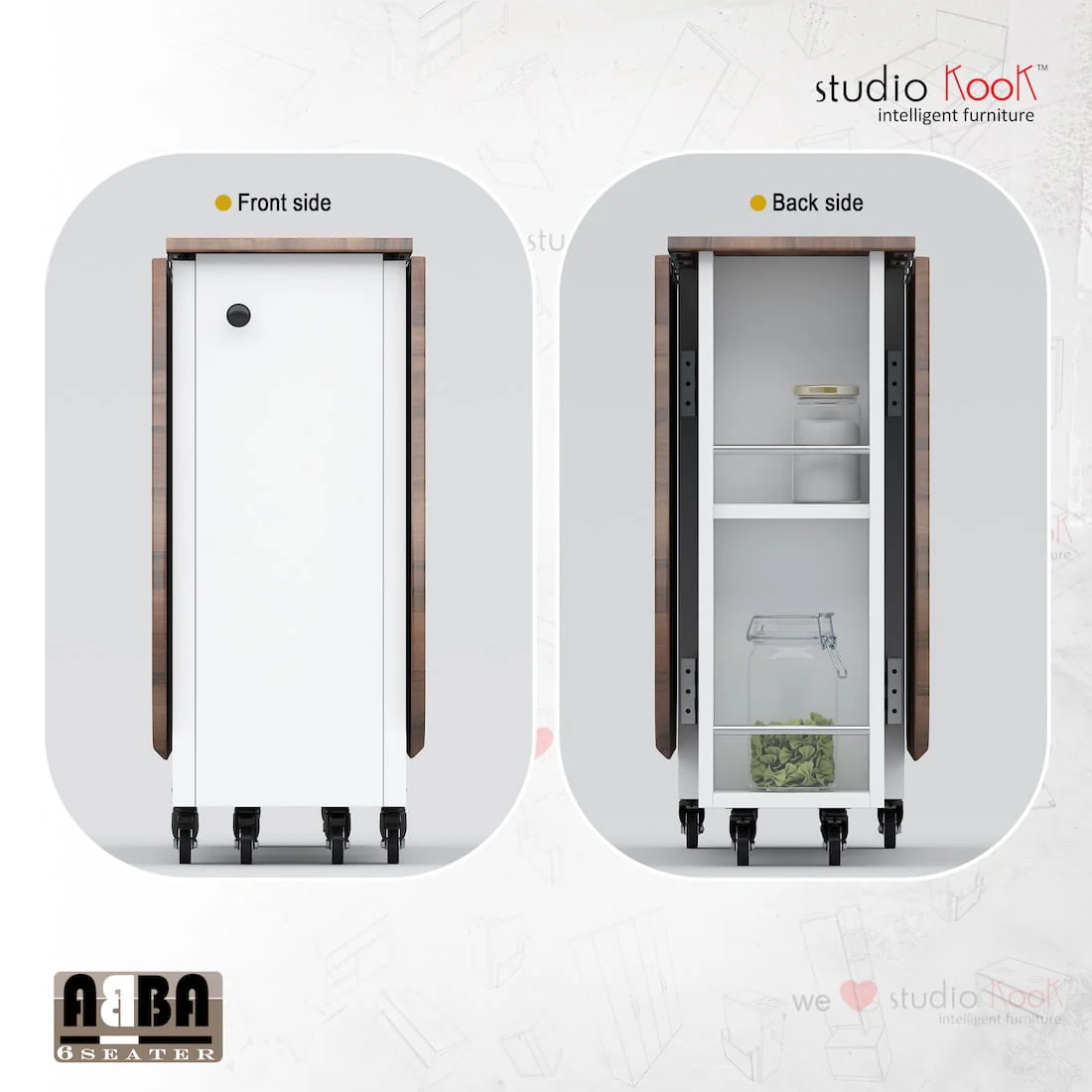 Abba 6 Seater Folding Dining Table (Without Chairs) - Image 18