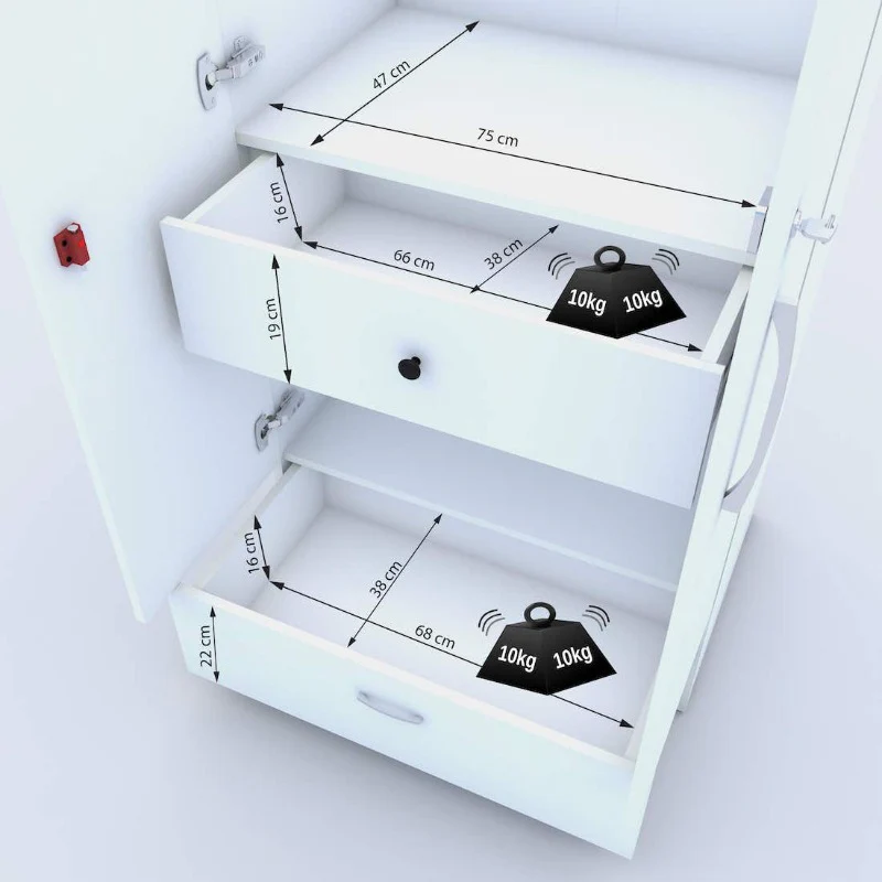 Amari 2 Door 2 Drawer Wardrobe - Image 15