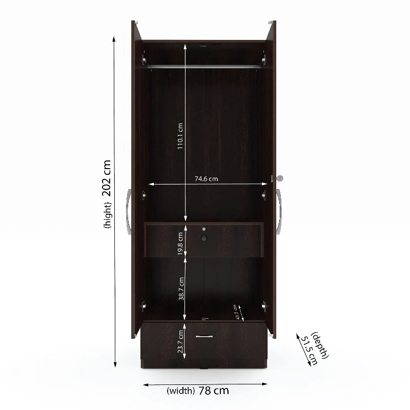 Amari 2 Door 2 Drawer Wardrobe - Image 4