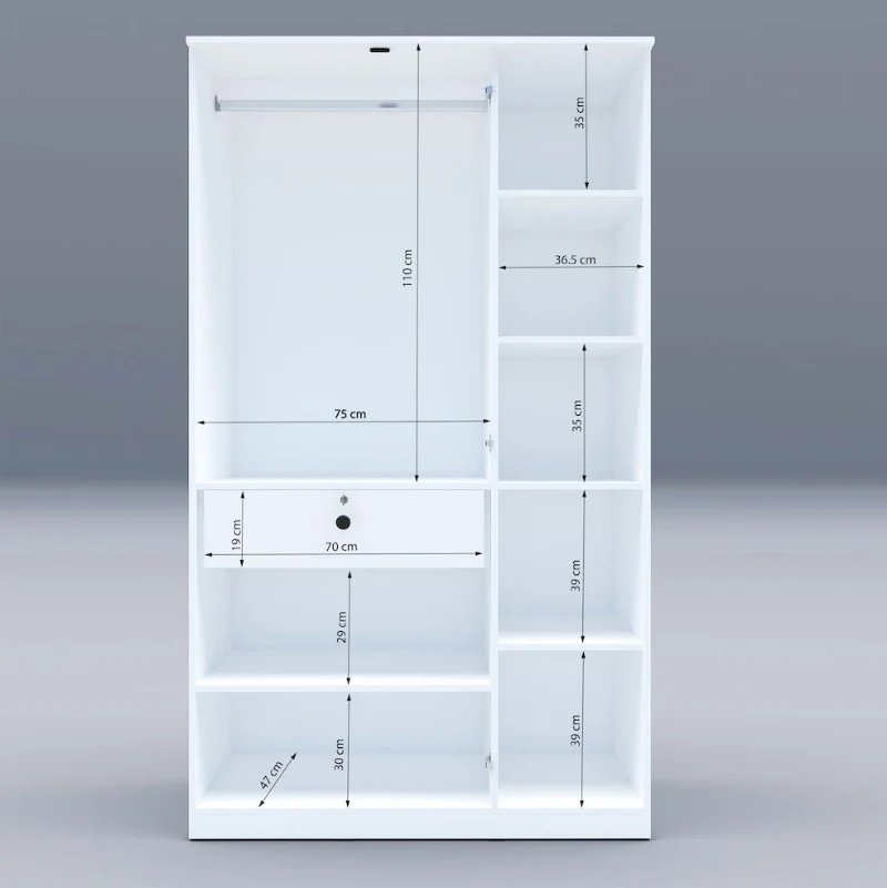 Amari 3 Door Wardrobe - Image 3