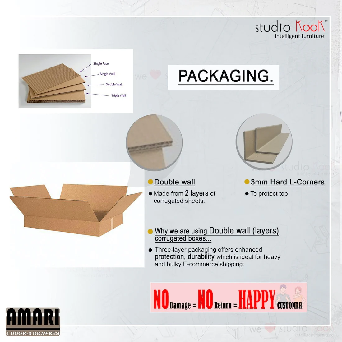 Amari 4 Door 3 Drawer Wardrobe - Image 12