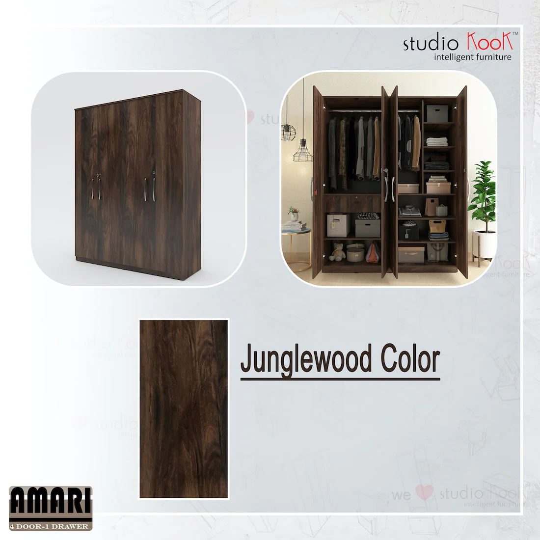 Amari 4 Door Wardrobe - Image 10