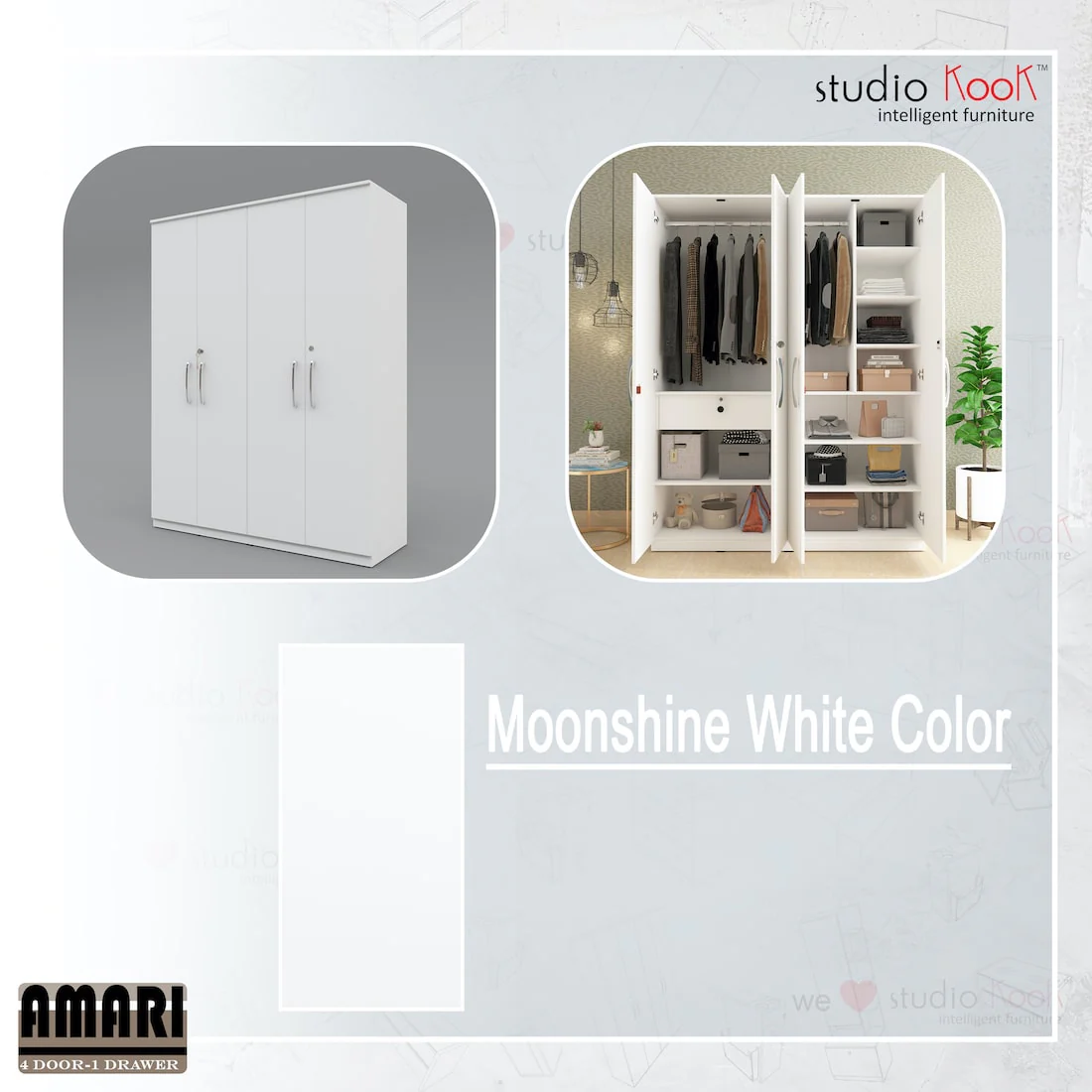 Amari 4 Door Wardrobe - Image 20