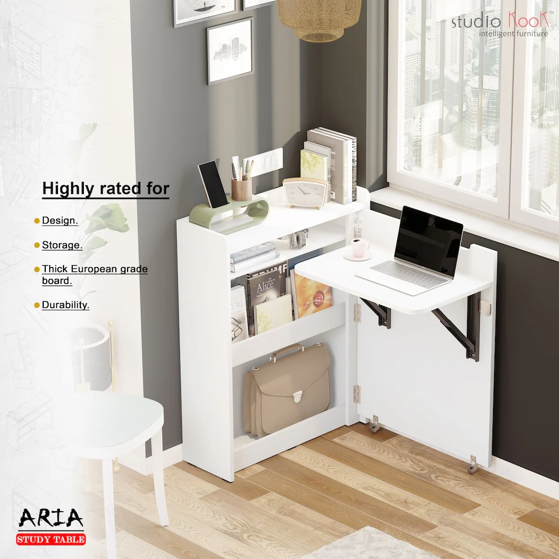 Aria Folding Study Table - Image 10