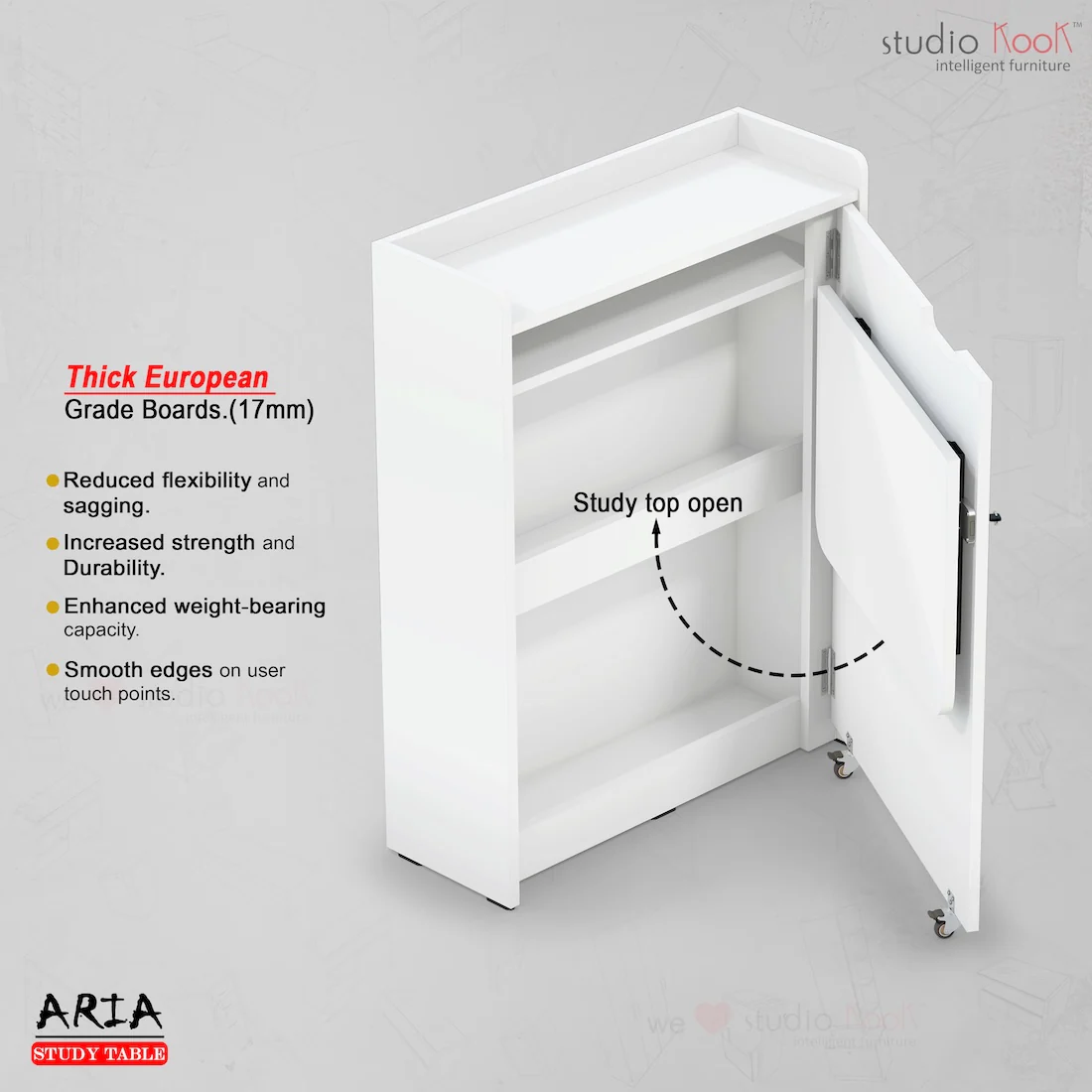 Aria Folding Study Table - Image 11