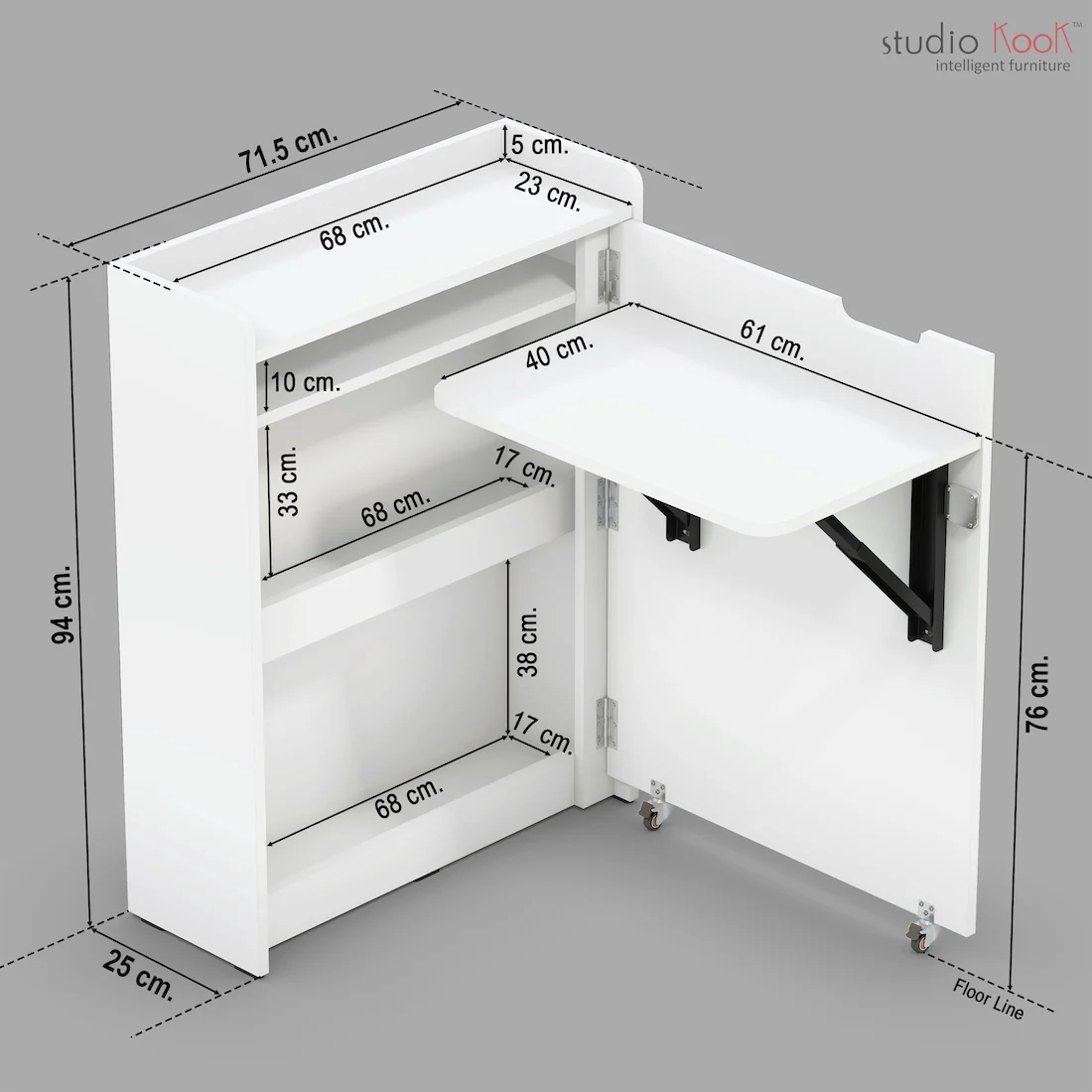 Aria Folding Study Table - Image 14