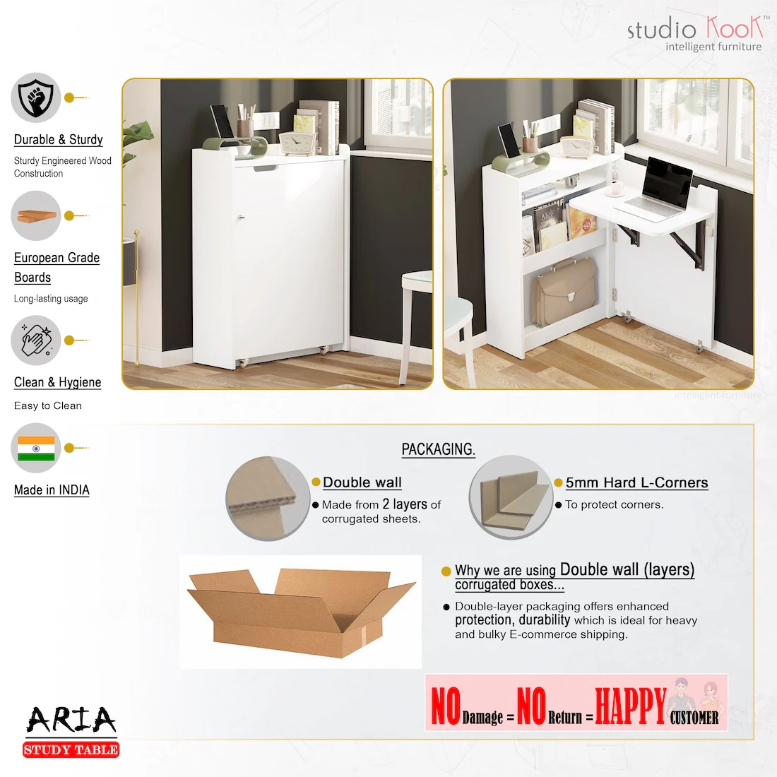 Aria Folding Study Table - Image 15