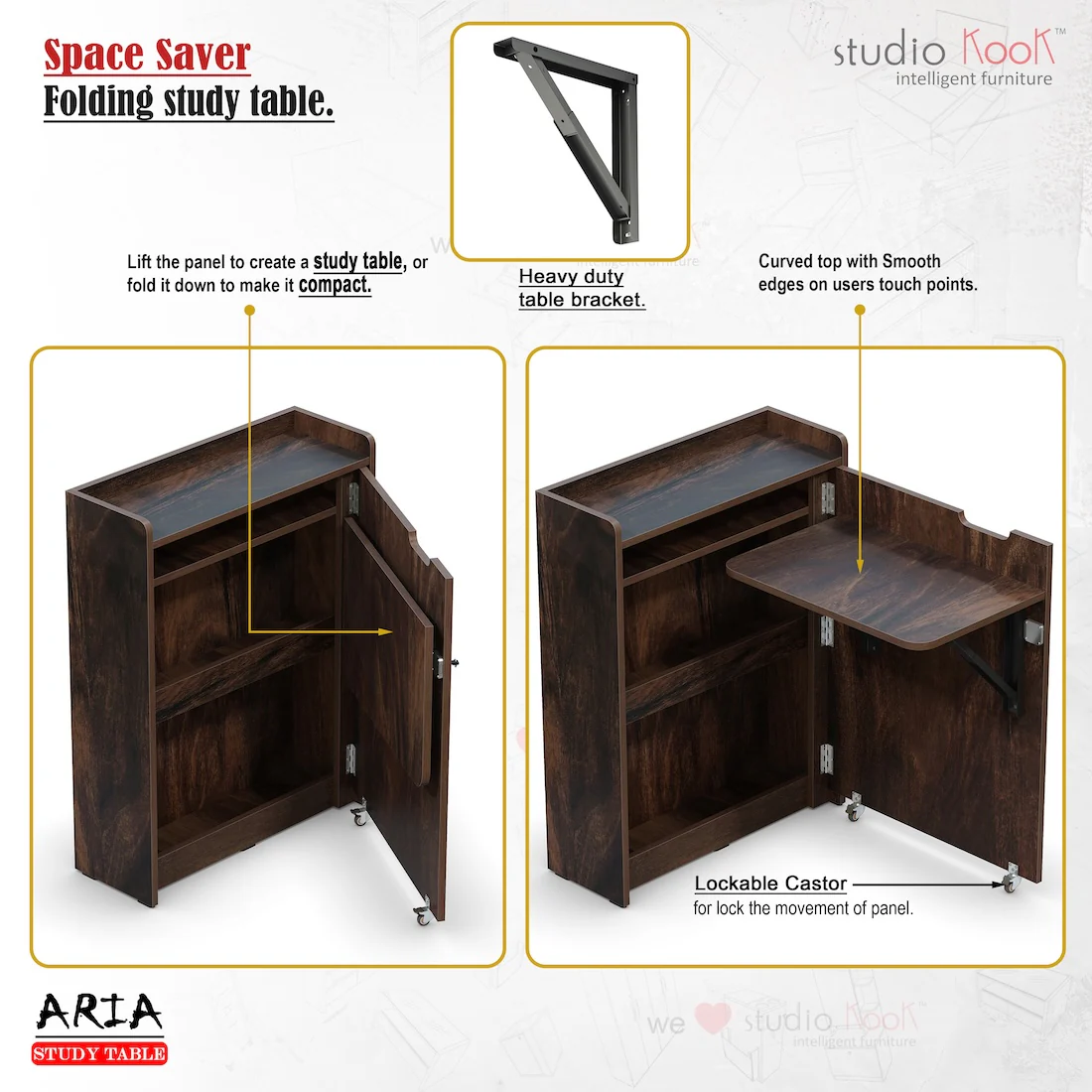 Aria Folding Study Table - Image 7