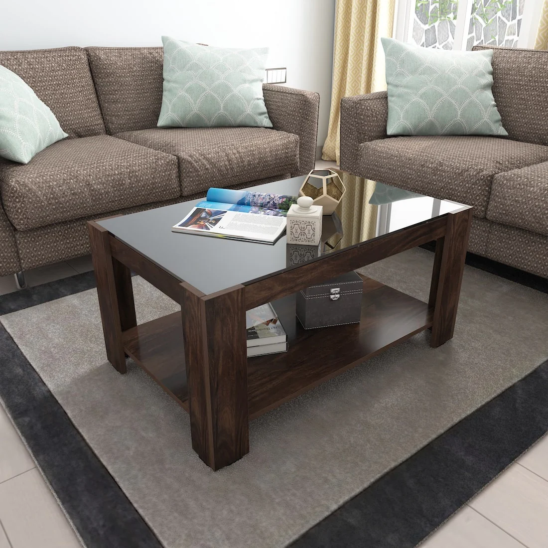 Artis Coffee Table with Glass Top - Image 6