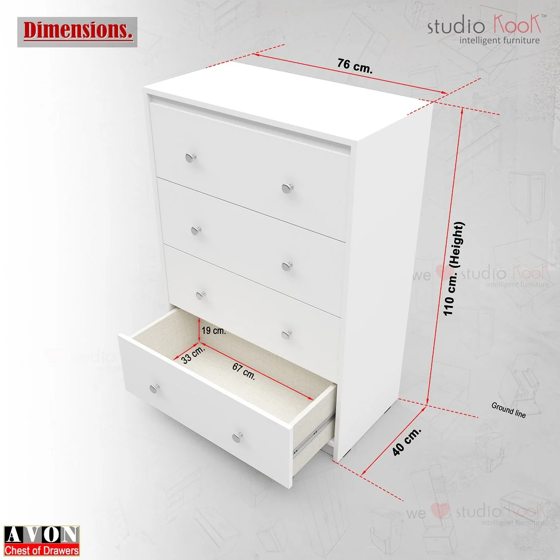 Avon Chest of Drawers - Image 11
