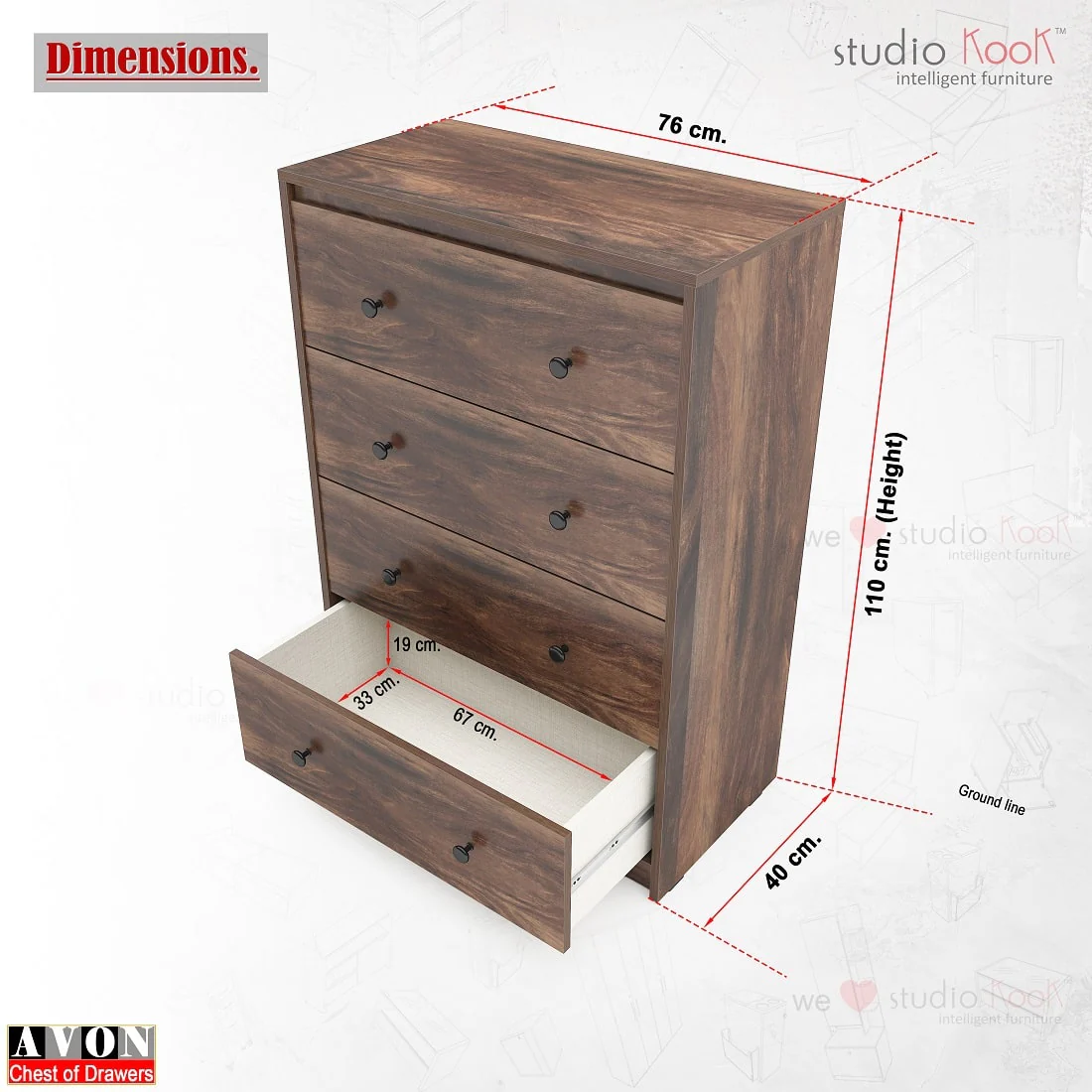 Avon Chest of Drawers - Image 3