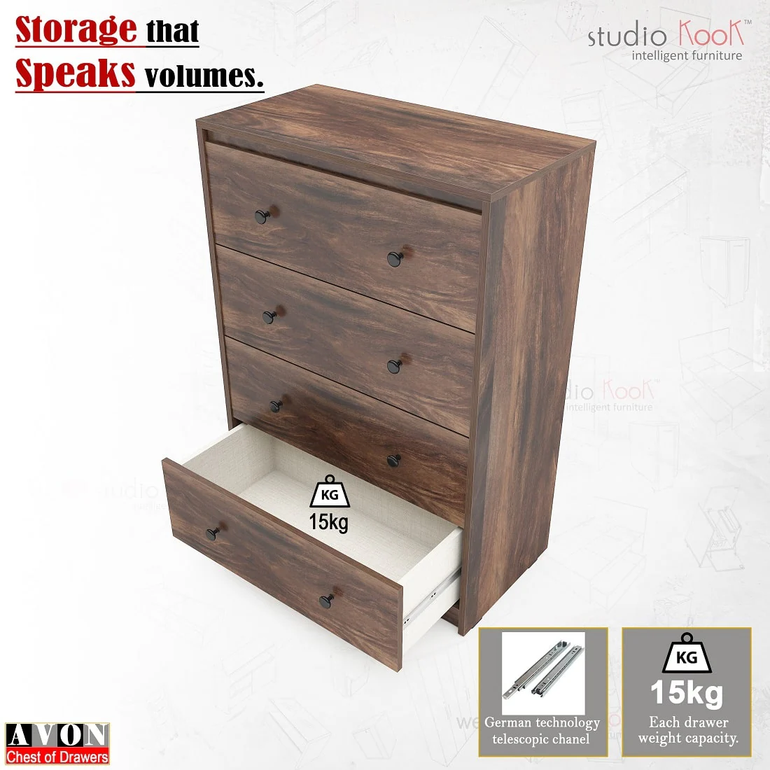 Avon Chest of Drawers - Image 4