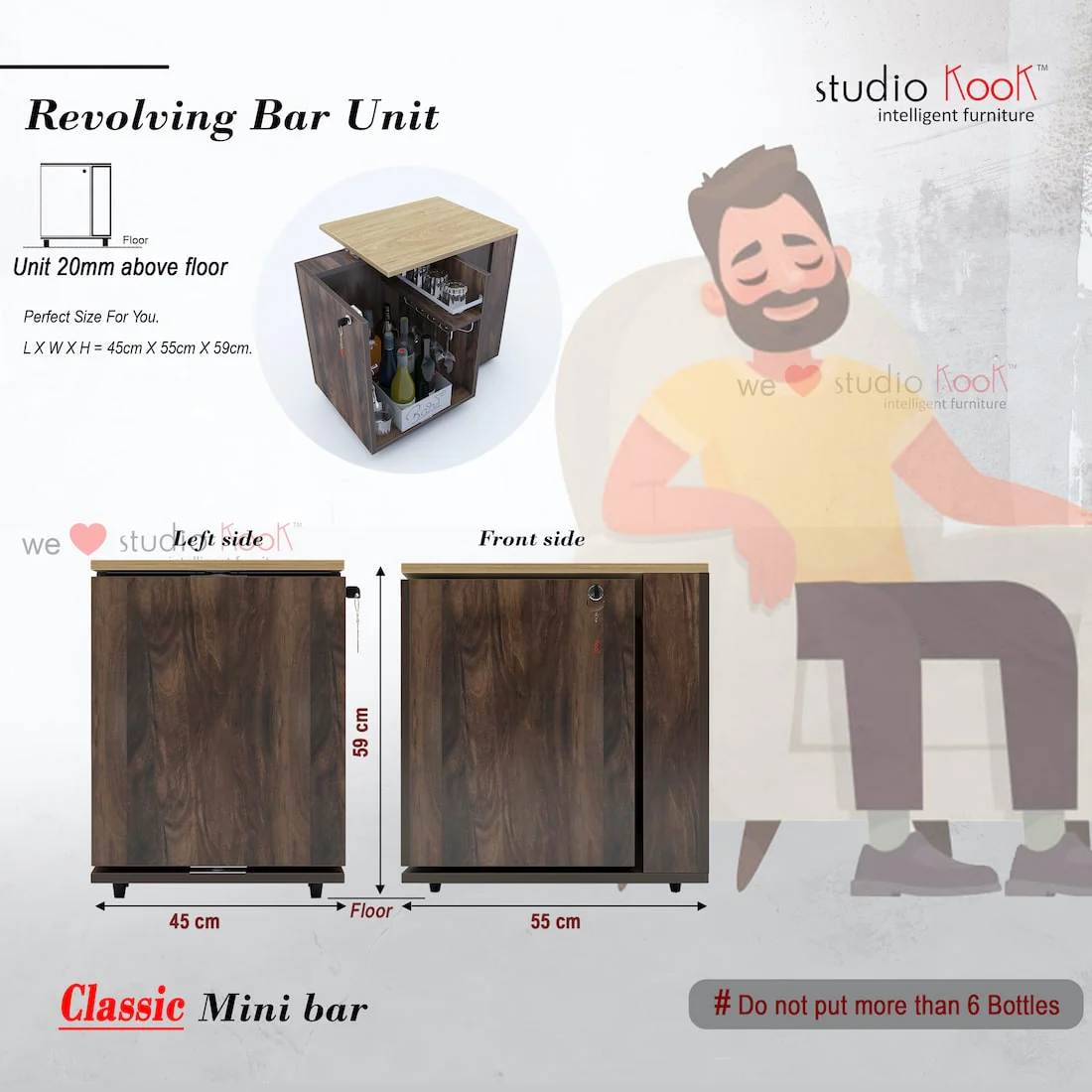 Classic Minibar Cabinet - Image 6