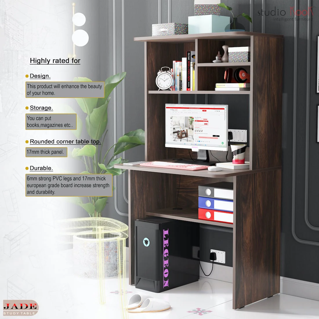 Jade Study Table | Computer Table - Image 8