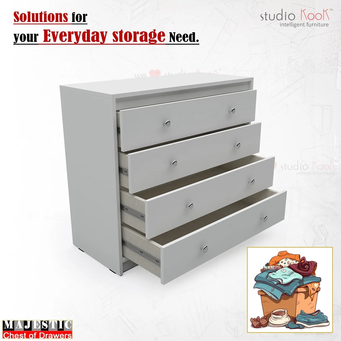 Majestic Chest of Drawers (Matte Finish) - Image 11