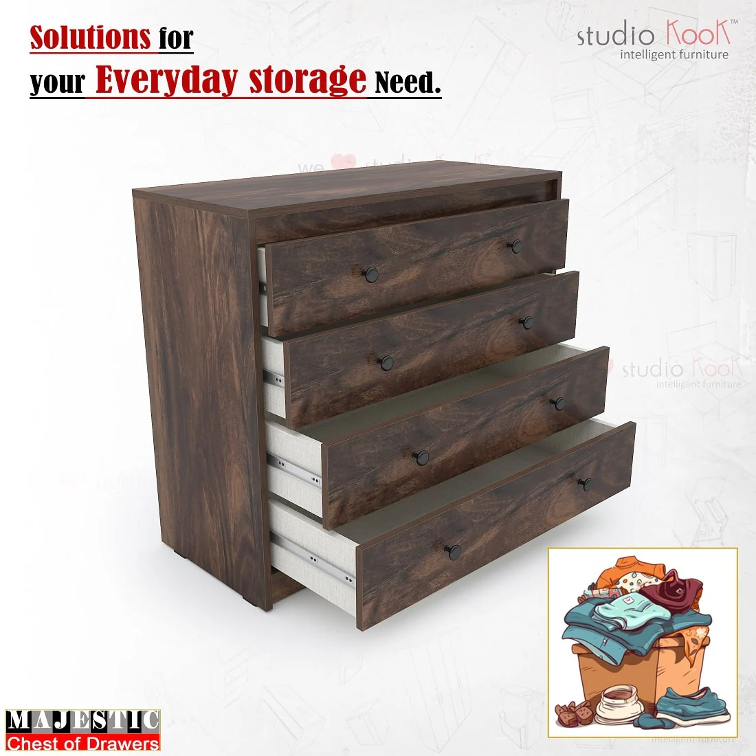 Majestic Chest of Drawers (Matte Finish) - Image 5