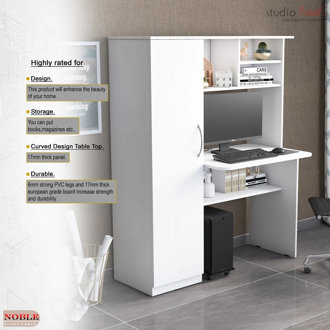 Noble Study Table | Computer Table - Image 9