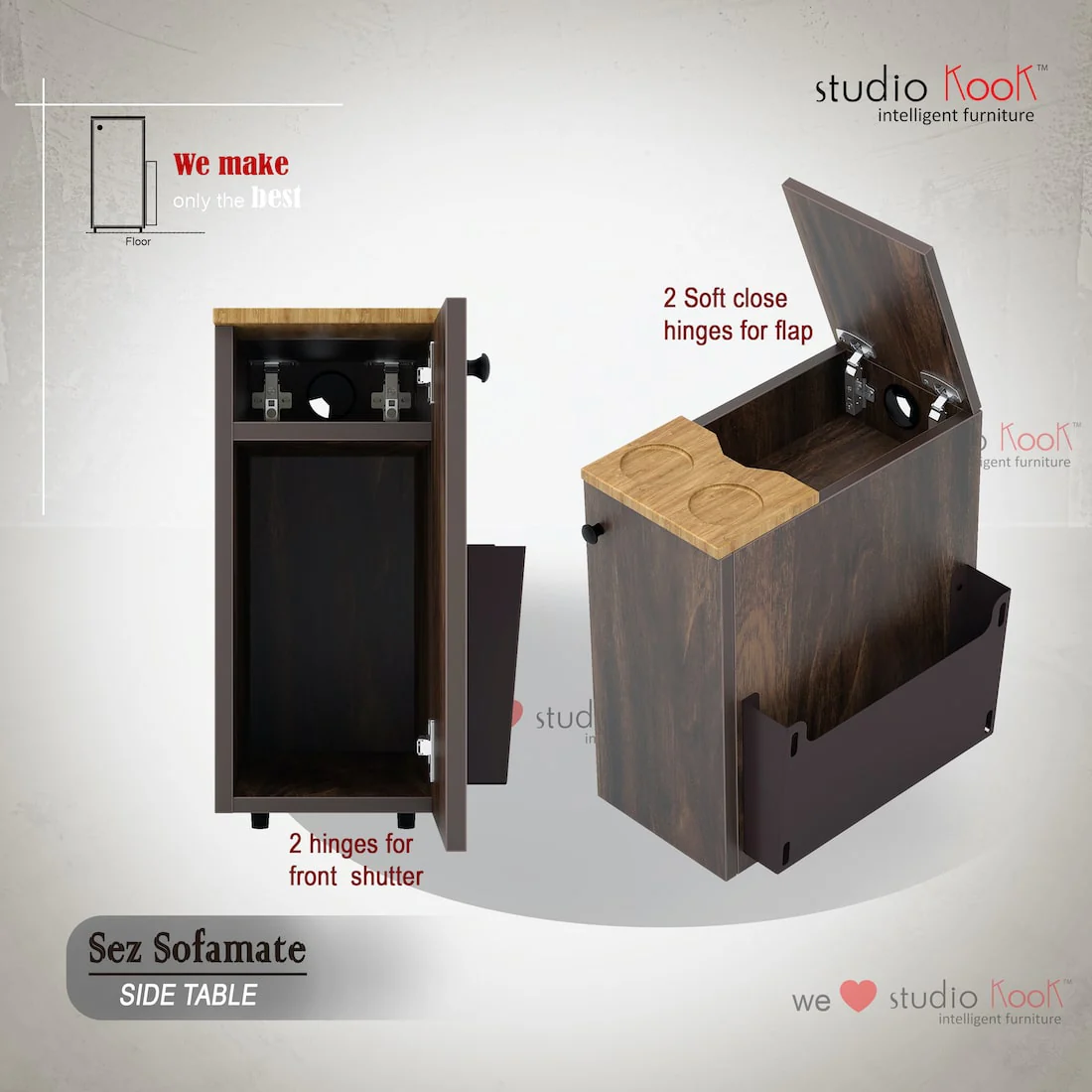 Sez Sofamate Left Side & End Table - Image 11