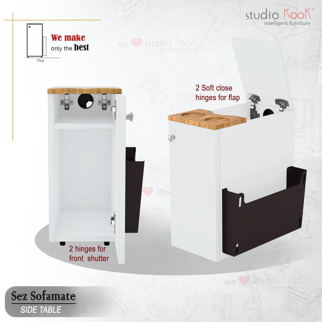 Sez Sofamate Left Side & End Table - Image 3