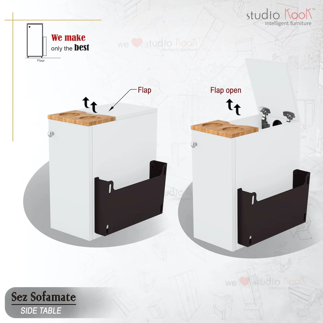 Sez Sofamate Left Side & End Table - Image 5
