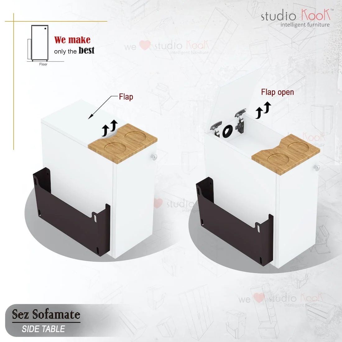 Sez Sofamate Right Side & End Table - Image 10