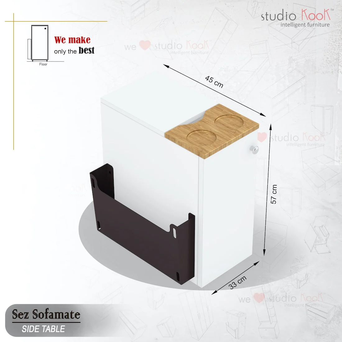Sez Sofamate Right Side & End Table - Image 7
