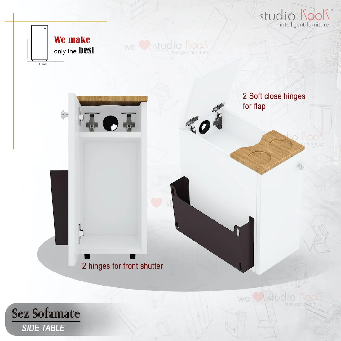 Sez Sofamate Right Side & End Table - Image 8