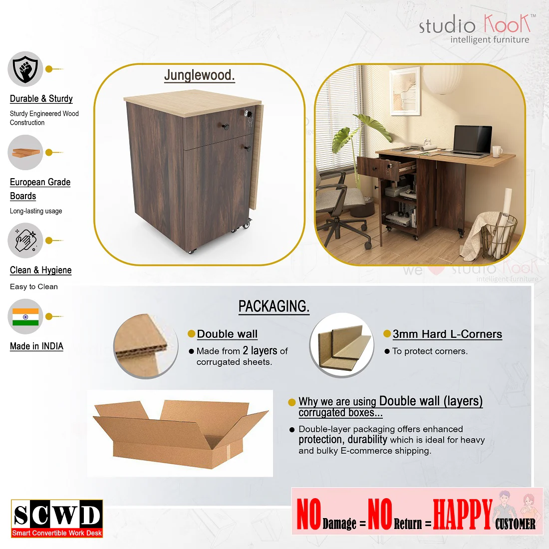 Smart Convertible Study & Computer Desk - Image 6