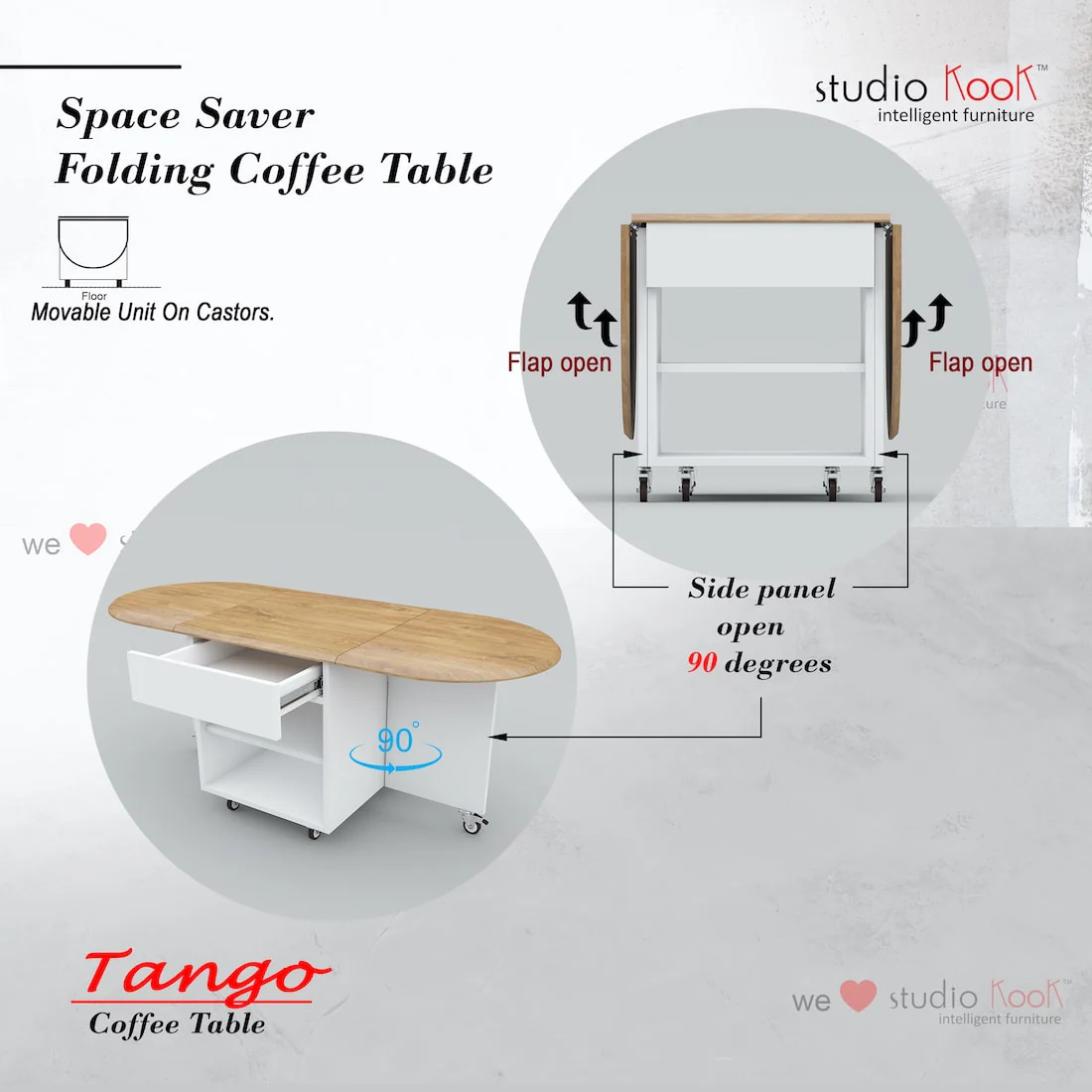 Tango Folding Coffee Table - Image 11