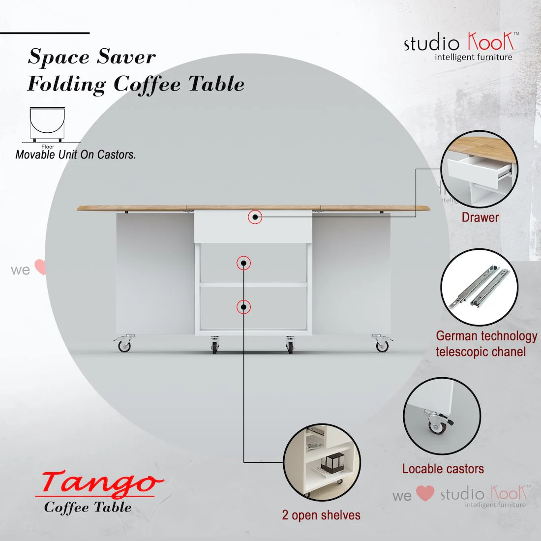 Tango Folding Coffee Table - Image 12