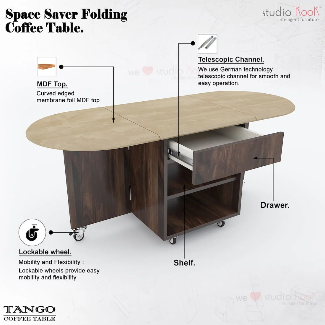 Tango Folding Coffee Table - Image 4