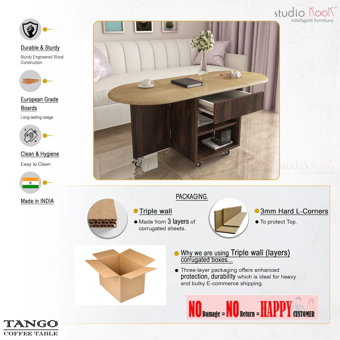 Tango Folding Coffee Table - Image 8